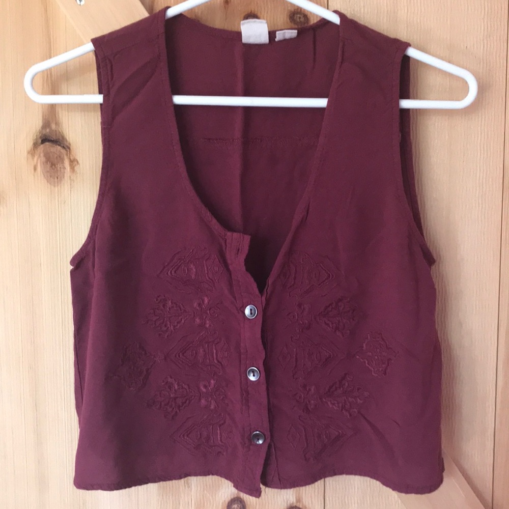 Maroon crop tank